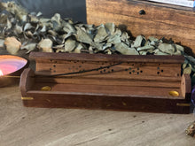 Load image into Gallery viewer, Incense burner box with storage
