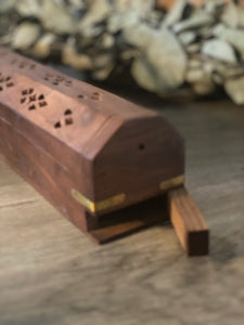 Incense burner box with storage