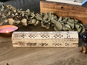 Incense burner box with storage